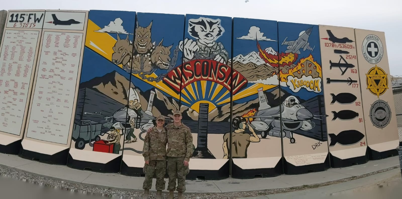 Nick Brennan in uniform standing next to another soldier in uniform.